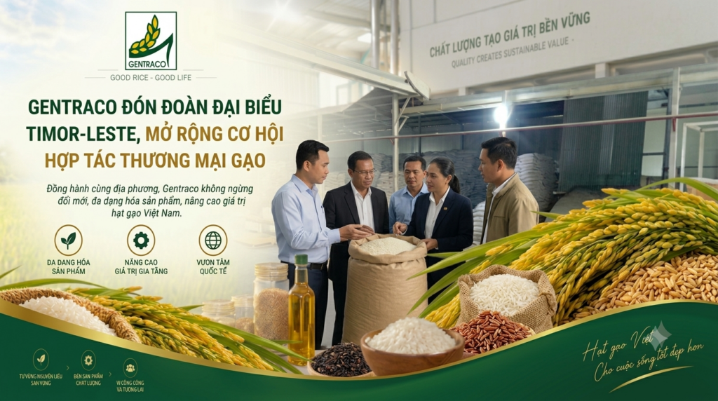 Gentraco đón đoàn đại biểu Timor-Leste, mở rộng cơ hội hợp tác thương mại gạo